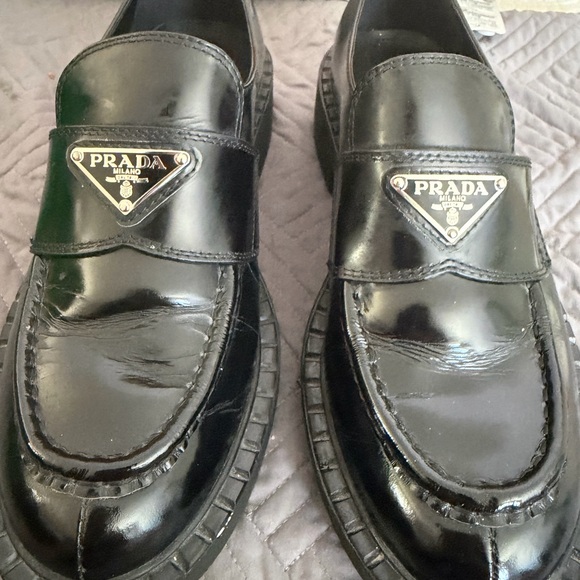 Prada Other - Prada unisex Black chocolate brushed Loafers